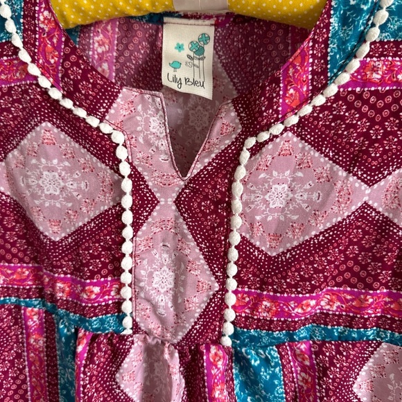 Lily Bleu Boutique Boho Sleeveless Mixed Media Tassel Girls 12 Dress - Picture 10 of 15